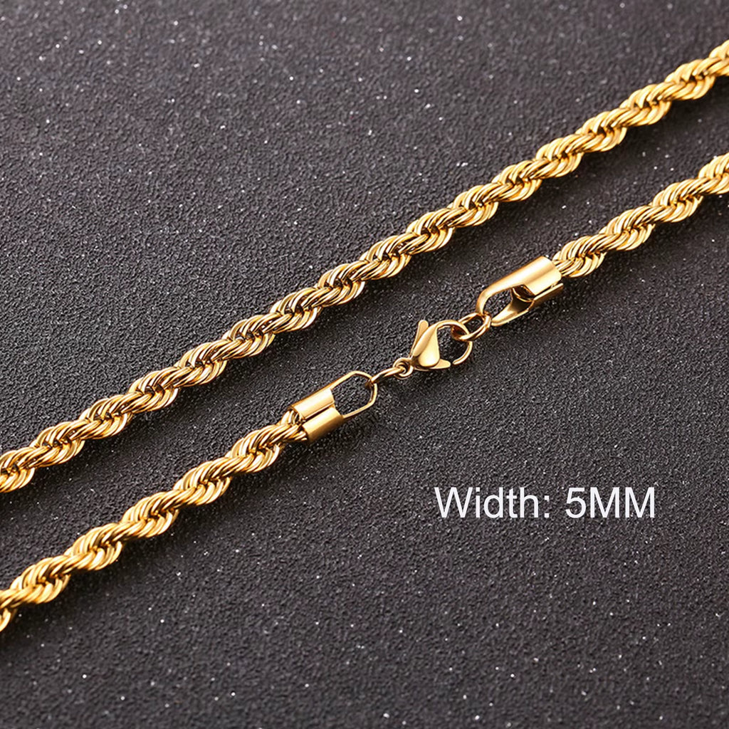 3-11MM Classic Cuban Chain Necklace for Men Women,Silver Black Gold Grey Color Stainless Steel Chains,Basic Punk Jewelry Gift